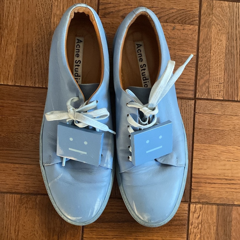 Acne Studio blue leather shoes